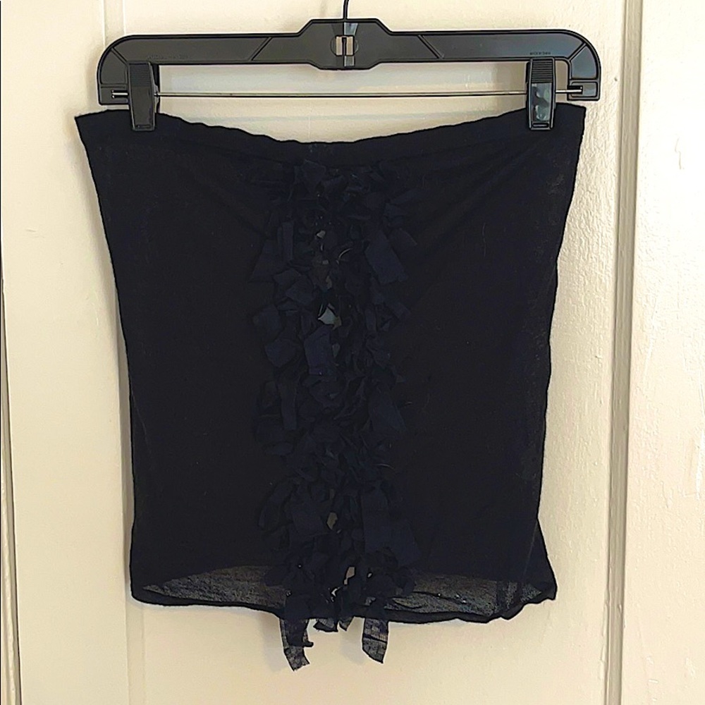 SAINT LAURENT cashmere strapless sweater Sz S